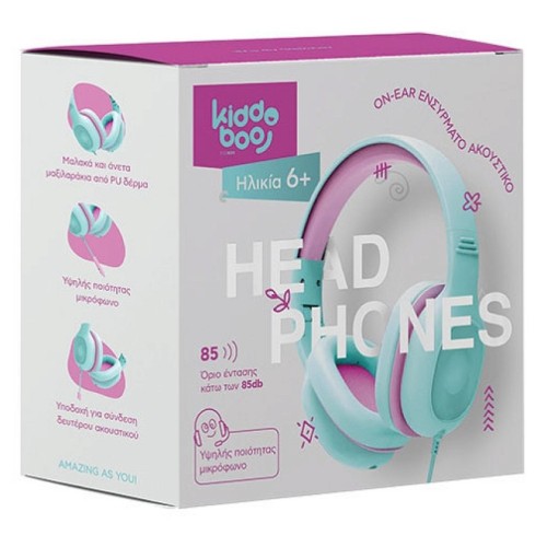HEADPHONES  KBHS01-MNT KIDDOBOO EAR MINT ΜΕ ΜΙΚΡΟΦΩΝΟ